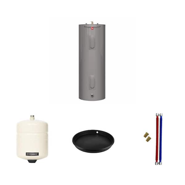 40 Gal. 4500-Watt Electric Water Heater, 2.0 Gal. Tank, 24 in. Drain Pan with Kit