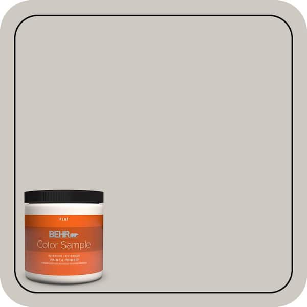 BEHR PREMIUM PLUS 8 oz. #790C-3 Dolphin Fin Flat Interior/Exterior Paint & Primer Color Sample