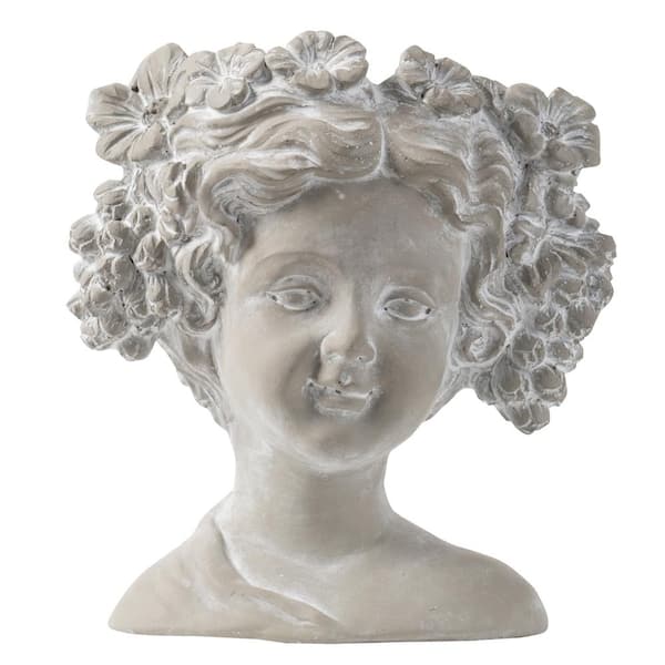 Unbranded 8 in. x 4 in. x 9 in. Cement Parapet Planter - Home Garden Decor
