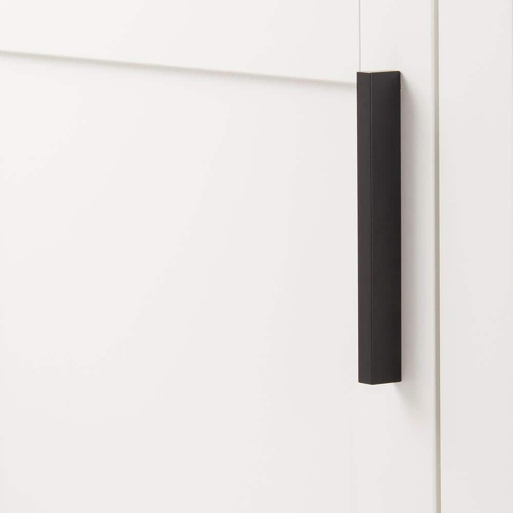 Flat Onyx Aluminum Modern Finger Cabinet Pulls, 5-3/4 Inch