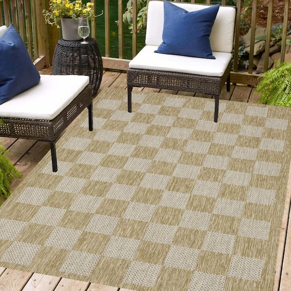 Daisy  Jute and Ivory 9 ft. x 12 ft. Indoor/Outdoor Area Rug
