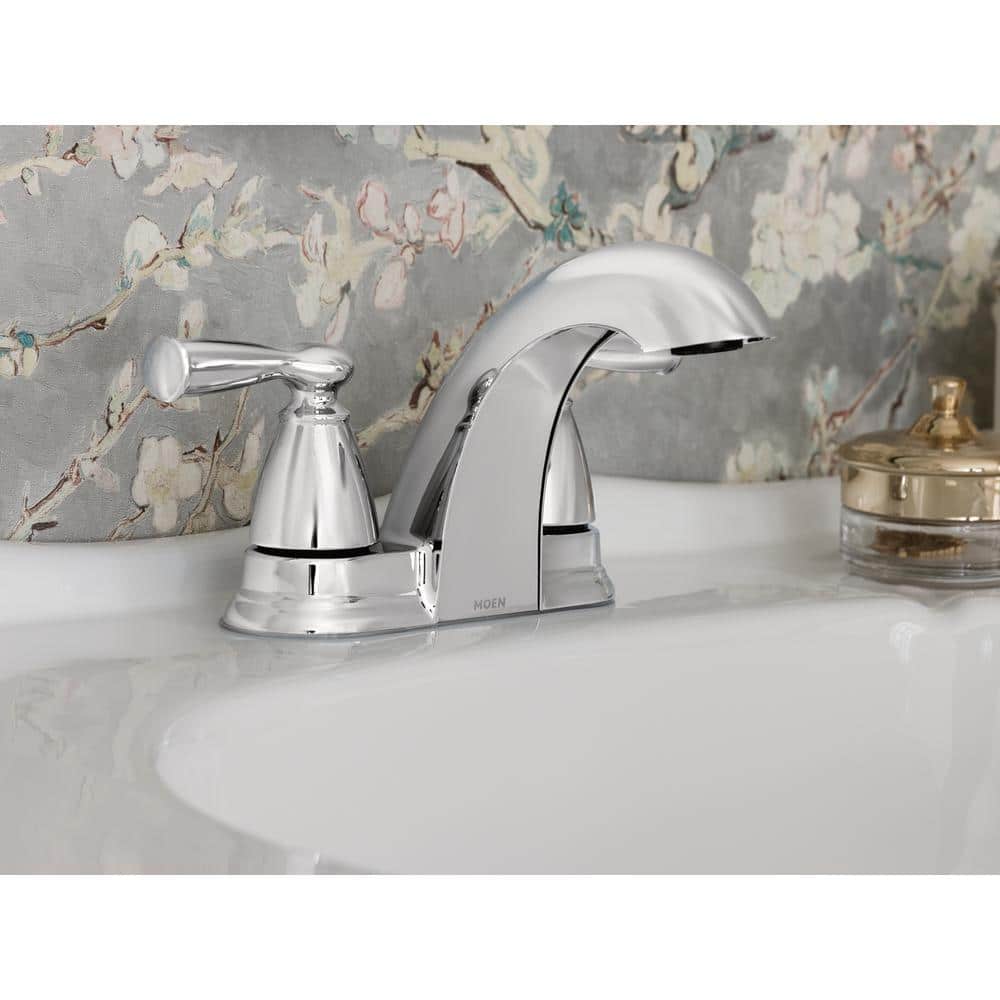Moen Banbury Chrome 4 in. Centerset Bathroom Sink Faucet