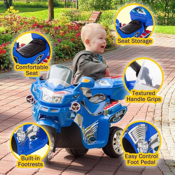 Lil Rider 3-Wheel Ride on Toy with Reverse, Sounds, and Headlights