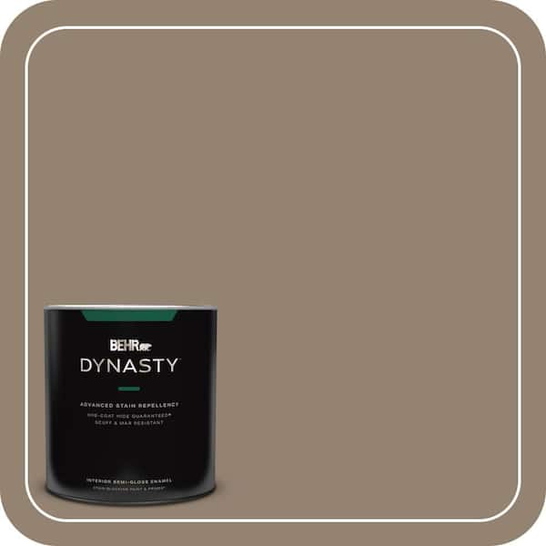 BEHR DYNASTY 1 qt. Home Decorators Collection #HDC-FL13-11 Hunt Club Brown Semi-Gloss Enamel Interior Stain-Blocking Paint & Primer