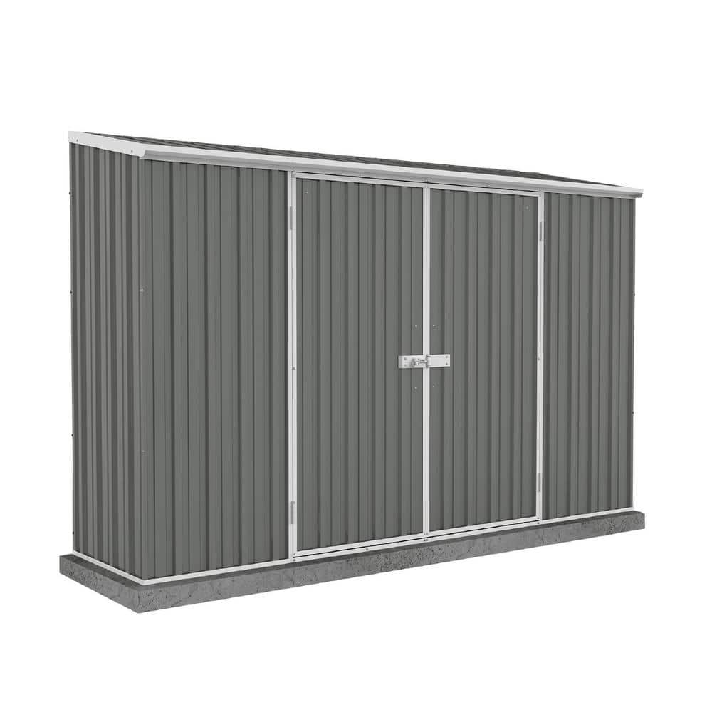 Space Saver 10 ft. W x 2.5 ft. D Galvanized Steel Metal Shed in Woodland Gr
