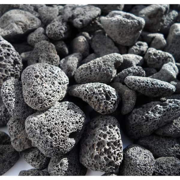 Unbranded Rock Ranch 0.25 cu.ft. 10 lbs. 1/2 in. to 1-1/2 in. Premium Tumbled Volcanic Lava Rock for Landscaping and Fire Features