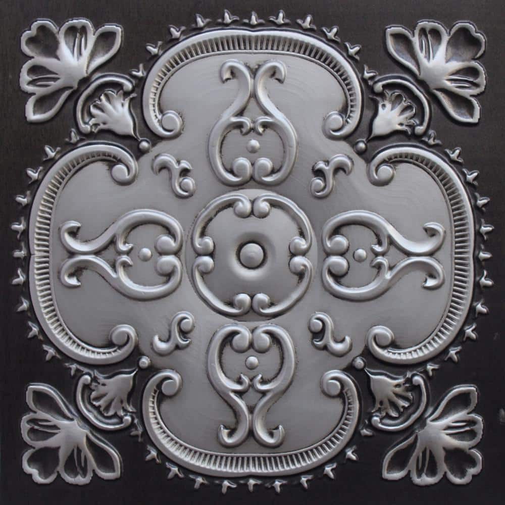 Falkirk Perth Antique Silver 2 ft. x 2 ft. Decorative Rustic Glue Up or Lay In Ceiling Tile (40 sq. ft./case) price history on PriceWatchPro