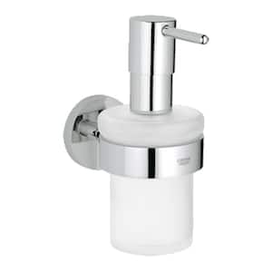 Essentials Wall-Mounted Soap Dispenser with Holder in StarLight Chrome