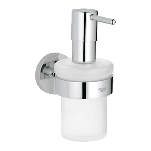 GROHE Essentials Wall-Mounted Soap Dispenser with Holder in StarLight Chrome