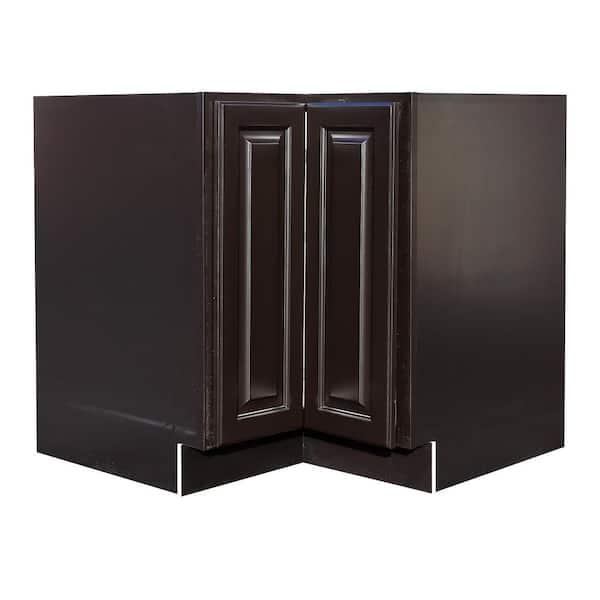 LIFEART CABINETRY Newport Ready to Assemble 36x34.5x24 in. Lazy Susan Base Cabinet in Dark Espresso