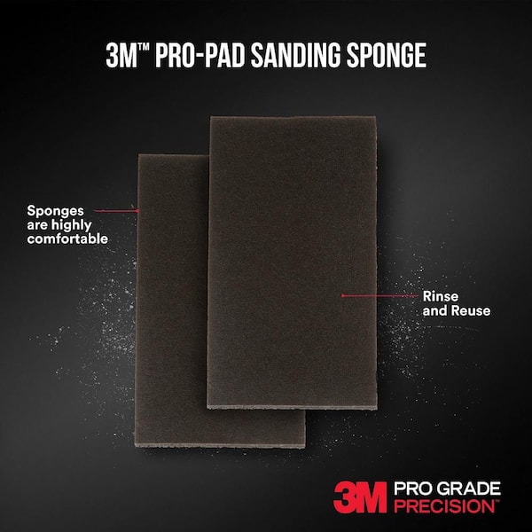 Pro-Pad Sanding Sponge 2.88 in. x 4 in. x.5 in. Coarse, 150 Grit (9 Pack)