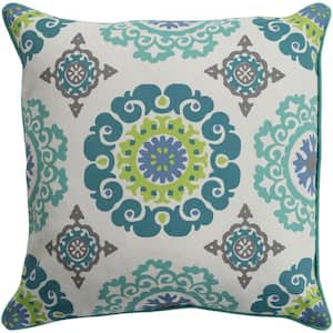 Albaer Green Graphic Polyester 18 in. x 18 in. Throw Pillow
