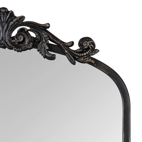 Kate and Laurel Arendahl 19-in W x 30.75-in H Arch Black Framed Wall Mirror