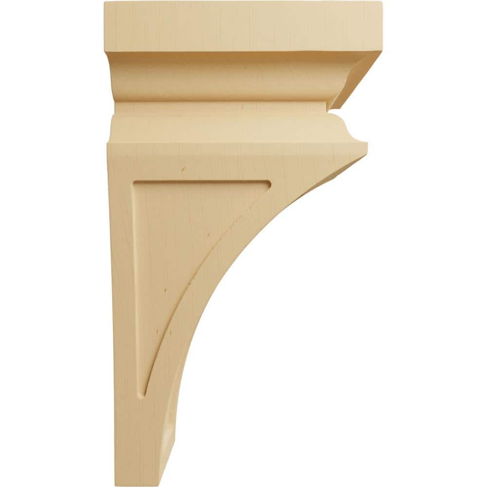 Alder Hand-Carved Jumbo Wood Corbel, 14" x 7"