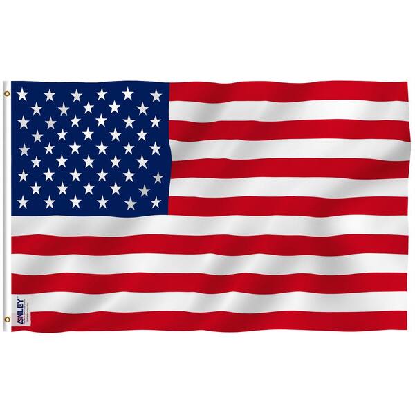 ANLEY Fly Breeze 3 ft. x 5 ft. Polyester USA American United States 2-Sided Flag Banner with Brass Grommets and Canvas Header