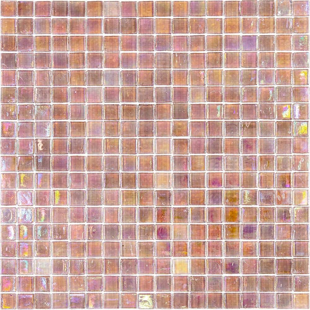 Skosh Glossy China Pink 11.6 in. x 11.6 in. Glass Mosaic Wall and Floor Tile (18.69 sq. ft./case) (20-pack) price history on PriceWatchPro