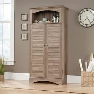 Seabrook White 2-Tier Storage Unit with Natural Baskets