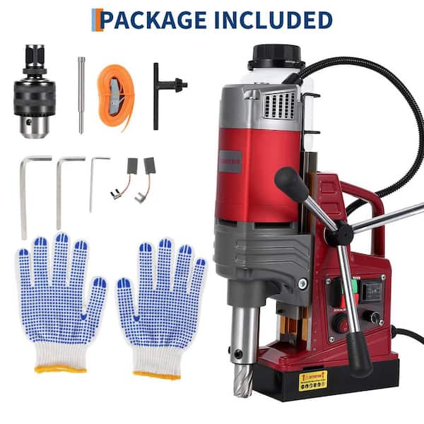 Magnetic Drill Press – 1550W Motor, 2" Coring Capacity, 2922 Lbf Magnetic Force, Variable Speed 0-500 RPM – Weldon Shank – For Metalworking, Steel Fabrication, Home Projects