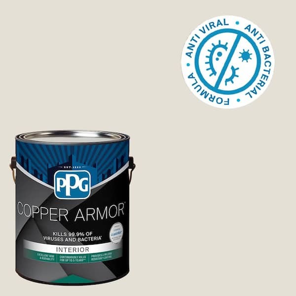 COPPER ARMOR 1 gal. PPG1022-1 Hourglass Semi-Gloss Antiviral and Antibacterial Interior Paint with Primer