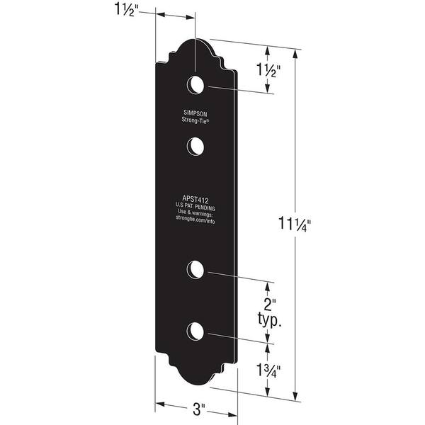 Simpson Strong-Tie Outdoor Accents Mission Collection 3 in. x 11-1 