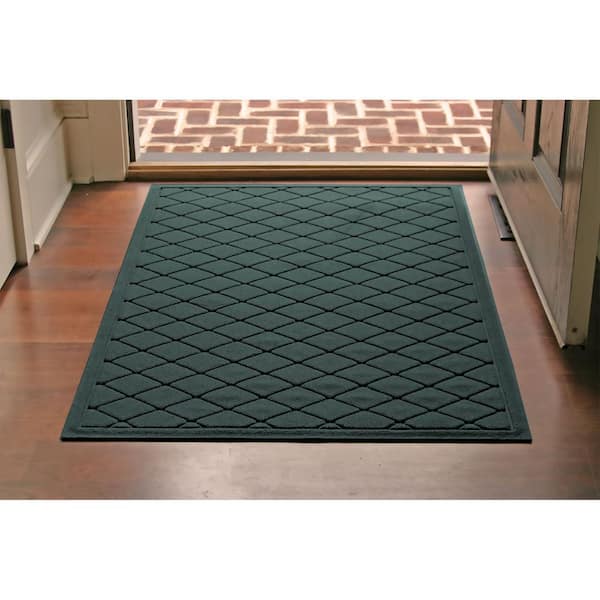 Waterhog Argyle Evergreen 34 in. x 52 in. PET Polyester Indoor Outdoor Door Mat