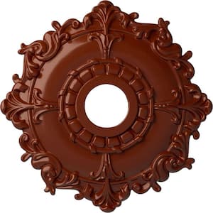 18 in. x 3-1/2 in. ID x 1-1/2 in. Riley Urethane Ceiling Medallion (Fits Canopies upto 4-5/8 in.), Firebrick