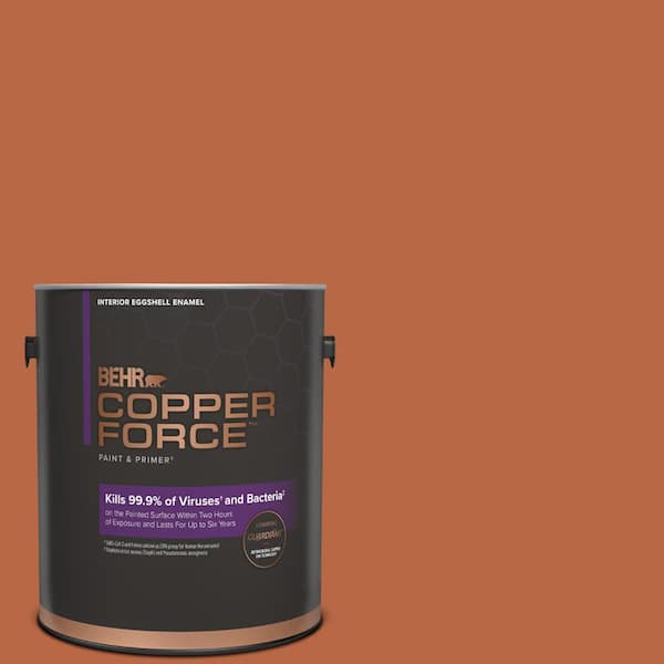COPPER FORCE 1 Gal. #HDC-FL15-01 Pumpkin Drizzle Eggshell Enamel Virucidal and Antibacterial Interior Paint & Primer