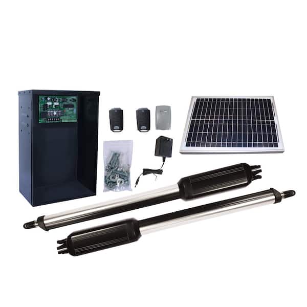 Estate Swing Dual Swing Automatic Gate Opener Kit with 20-Watt Solar Panel E-S 1000D/20-Watt