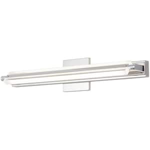 23.62 in. 1-Light Chrome LED Vanity Light Bar with 22-Watt 4000K Cool White Bathroom Light Fixtures