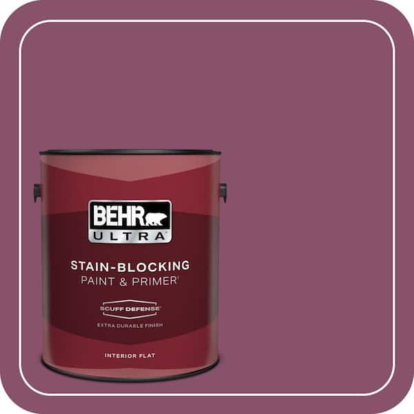BEHR ULTRA 1 gal. #M120-7 Raspberry Crush Extra Durable Flat Interior Paint & Primer