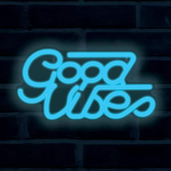 Download Good Vibes Only Neon Red Aesthetic Vibes Wallpaper