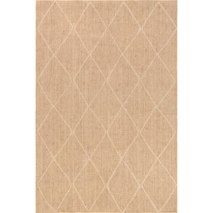 Billy Diamond Easy-Jute Machine Washable Natural 9 ft. x 12 ft. Area Rug