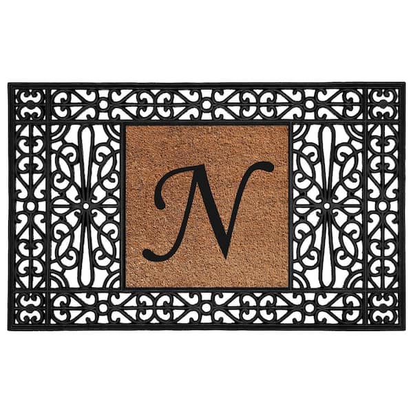 Calloway Mills Duchess 30 in. x 48 in. N Monogrammed Door Mat