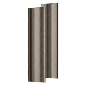 0.9 in. x 1.97 ft. x 7.87 ft. Walnut Acoustic/Sound Absorb 3D Oak Overlapping Wood Slat Decorative Wall Paneling 2-Pack