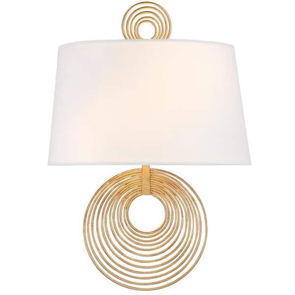 Crystorama Doral 2-Light Renaissance Gold Sconce