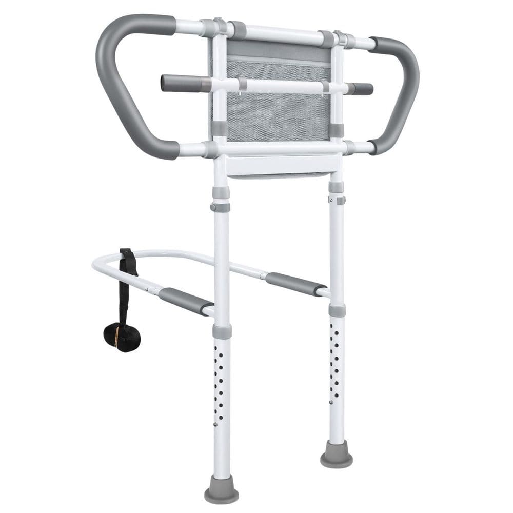 Gray Adjustable Bedside Rail with Storage Pocket and Non-Slip Handle for Elderly Safety, 400 lb. Capacity Bed Aid price history on PriceWatchPro