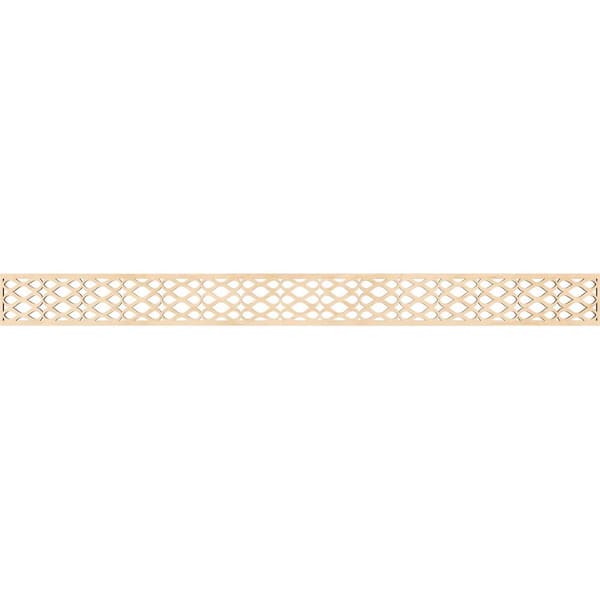 Ekena Millwork Somerset Fretwork 0.25 in. D x 46.375 in. W x 4 in. L Birch Wood Panel Moulding