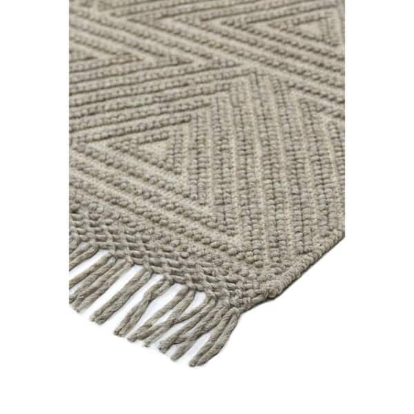 Tan, Ivory Geometric 2 ft. x 8 ft. Area Rug