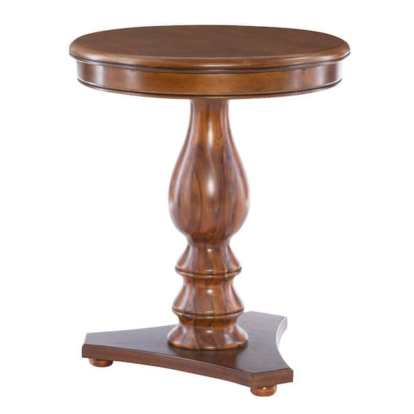 Powell Company Cati 20 in. Hazelnut Round Wood End Table