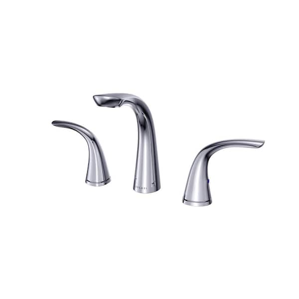 Lulani Kauai 8 in. Widespread 2-Handle Bathroom Faucet in Chrome