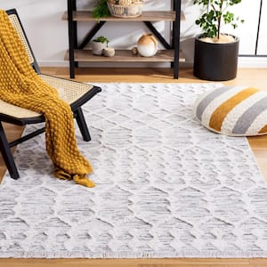Augustine Gray/Ivory 6 ft. x 6 ft. Geometric Square Area Rug
