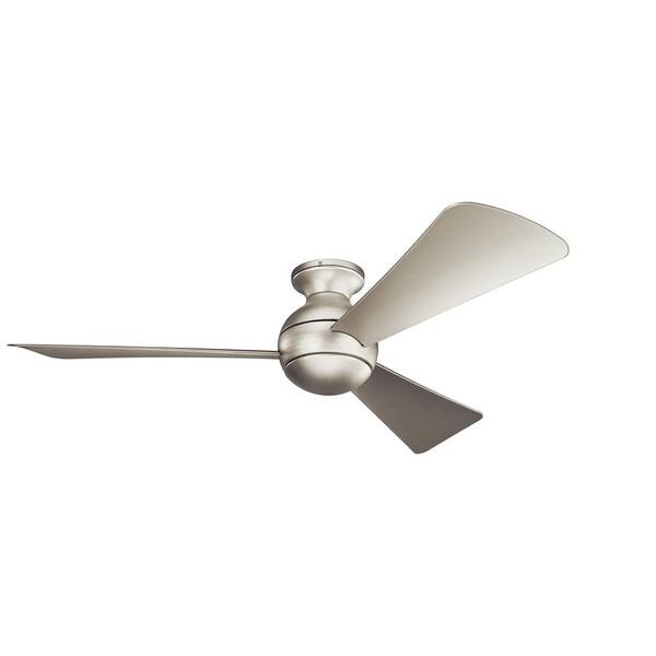 Kichler Sola 54 In Integrated Led Indoor Brushed Nickel Flush Mount Ceiling Fan With Light Kit And Wall Control 330152ni The Home Depot Kichler Sola 54 In Integrated Led, Craftmade Ceiling Fan Light Kit Wiring Diagram