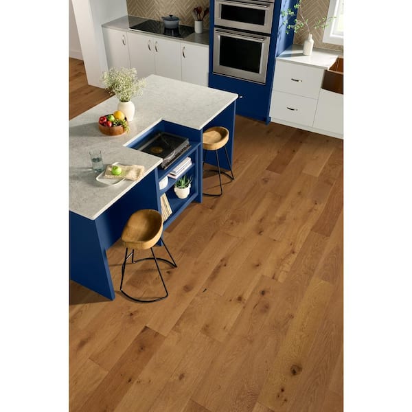 Time Honored Caramel Treasure Wh Oak 3/8 in. T x 6.5 in.W T+G Brushed Engineered Hardwood Flooring (32.11 sq.ft../ctn)