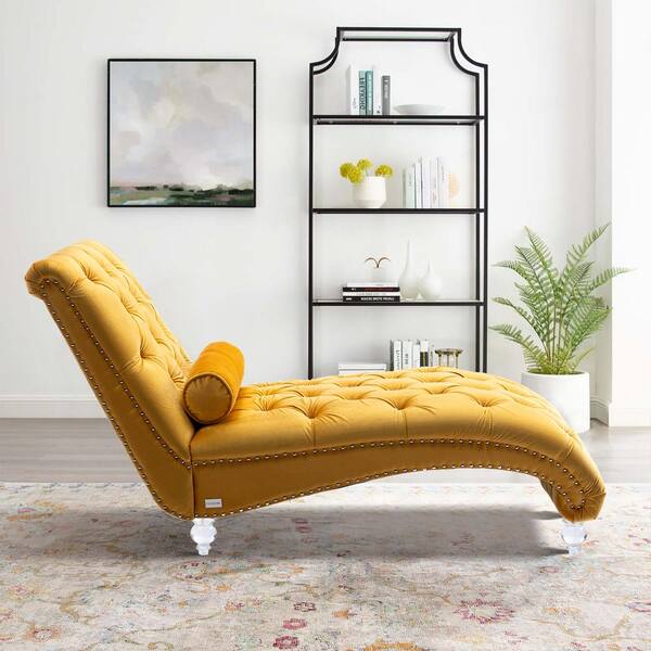 yellow chaise longue