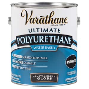 1 gal. Clear Gloss Water-Based Interior Polyurethane (2-Pack)