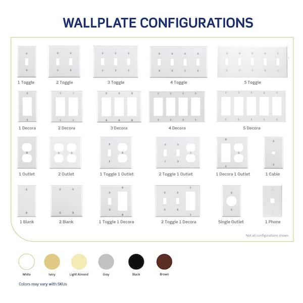 Almond 3-Gang Toggle Wall Plate (1-Pack)