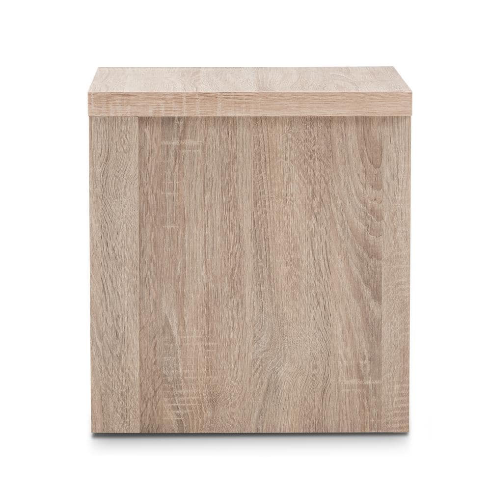 Jamie Two-Tone Oak and Gray Wood 1-Drawer Nightstand