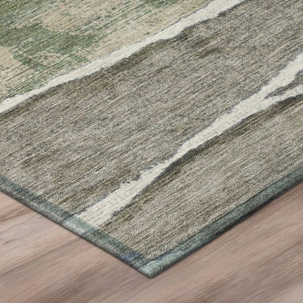 Chantille Machine Washable Indoor/Outdoor Abstract ACN3003 Flax 10 ft. x 14 ft. Area Rug