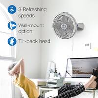 Cyclone Power Circulator 20 in. 3 Speed White Floor Fan with Adjustable Fan Head