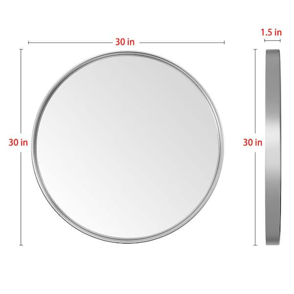 30” Flush Mount Round store Decorative Wall Mirror